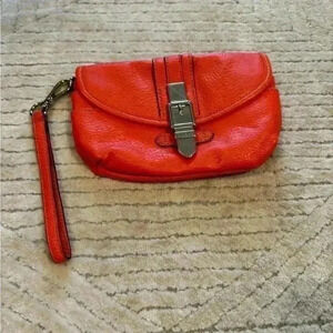Chaps orange clutch wallet